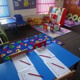 playroom with tasks for children